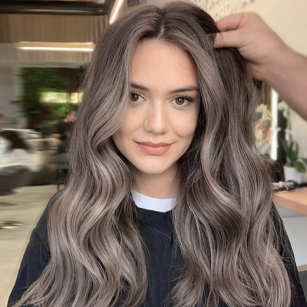 [Champagne Grey&Brown]Semi Permanent Hair Color Long-Lasting High-Definition With 100% Dark Coverage