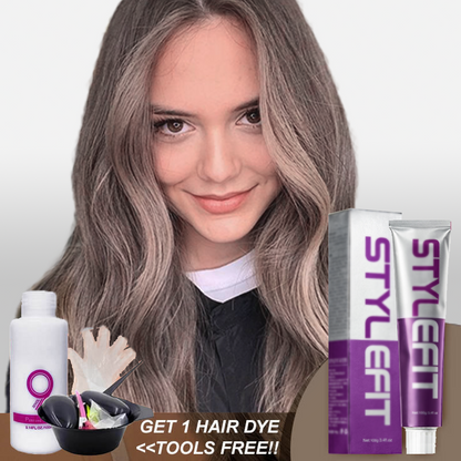 [Champagne Grey&Brown]Semi Permanent Hair Color Long-Lasting High-Definition With 100% Dark Coverage