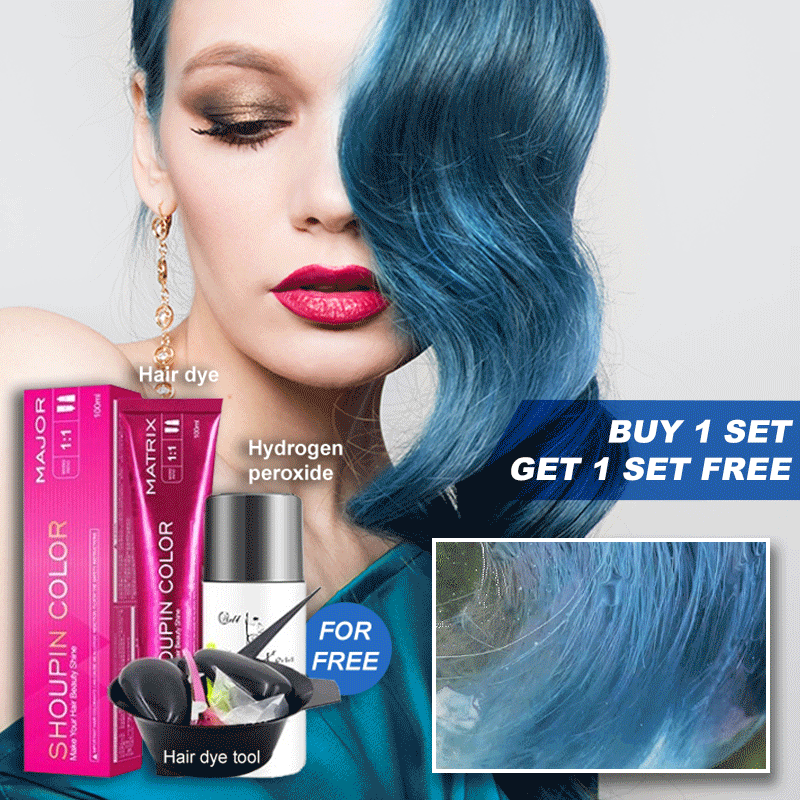 【BUY 1 GET 1 FREE】Damage-Free Semi-Permanent Hair Color Dye Set（Dark blue）-3