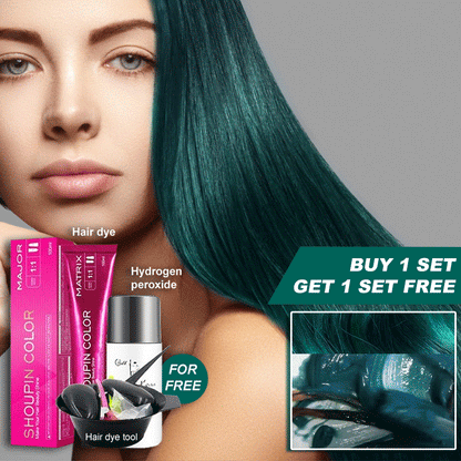 【BUY 1 GET 1 FREE】Damage-Free Semi-Permanent Hair Color Dye Set（Forest green）-1