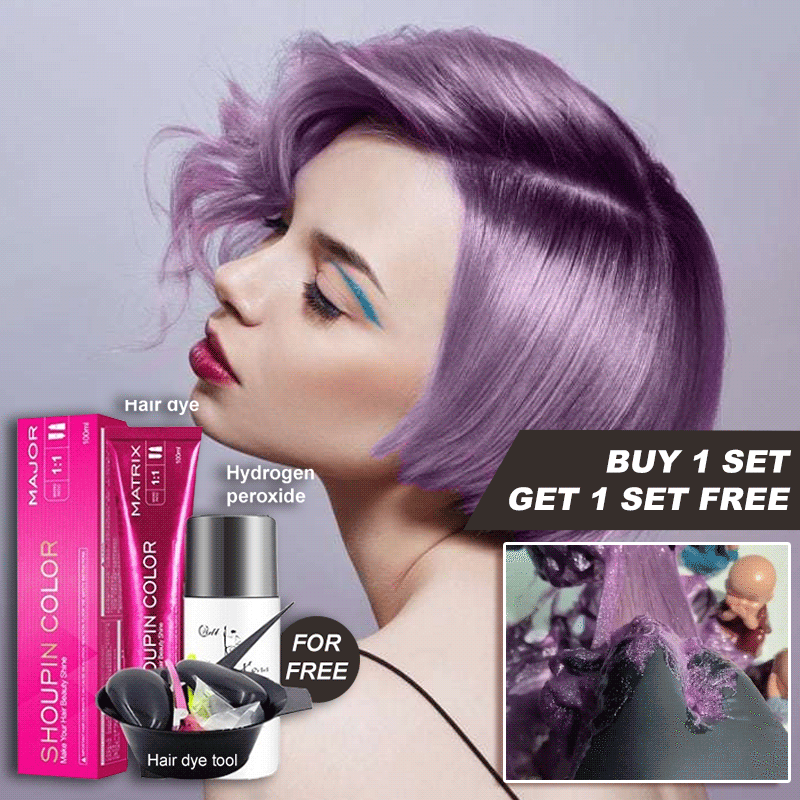 【BUY 1 GET 1 FREE】Damage-Free Semi-Permanent Hair Color Dye Set（Ash purple）-1