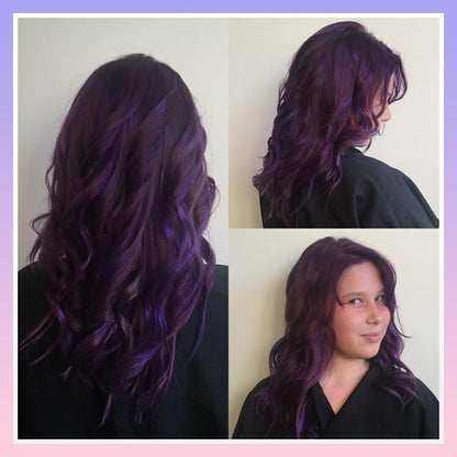 【BUY 1 GET 1 FREE】Damage-Free Semi-Permanent Hair Color Dye Set（Summer purple）-3