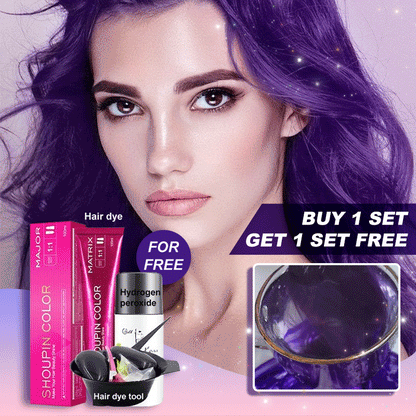 【BUY 1 GET 1 FREE】Damage-Free Semi-Permanent Hair Color Dye Set（Summer purple）-6