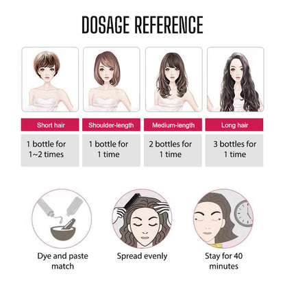 【BUY 1 GET 1 FREE】Damage-Free Semi-Permanent Hair Color Dye Set（Tea grey）-9