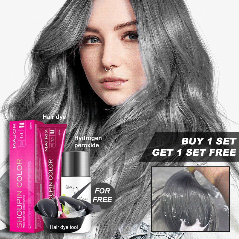 【BUY 1 GET 1 FREE】Damage-Free Semi-Permanent Hair Color Dye Set（Champagne grey）-2