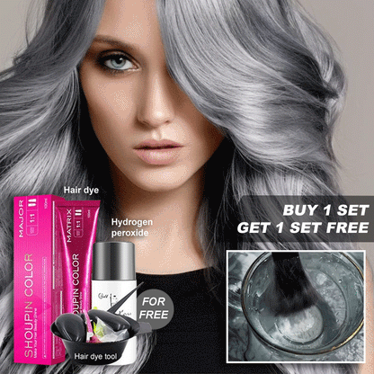 【BUY 1 GET 1 FREE】Damage-Free Semi-Permanent Hair Color Dye Set（Tea grey）-4