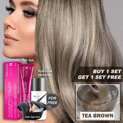【BUY 1 GET 1 FREE】Damage-Free Semi-Permanent Hair Color Dye Set（Tea brown）-2